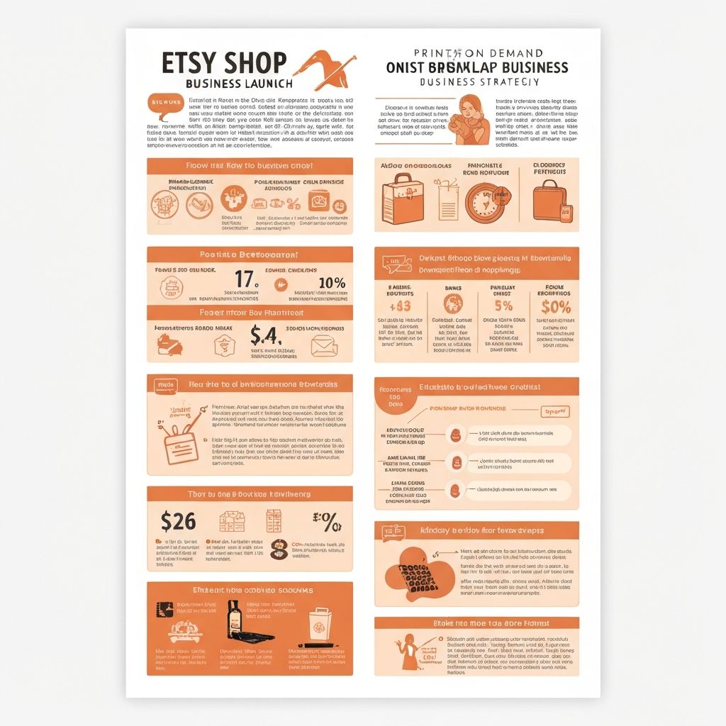 Niche Etsy Print Shop blueprint infographic